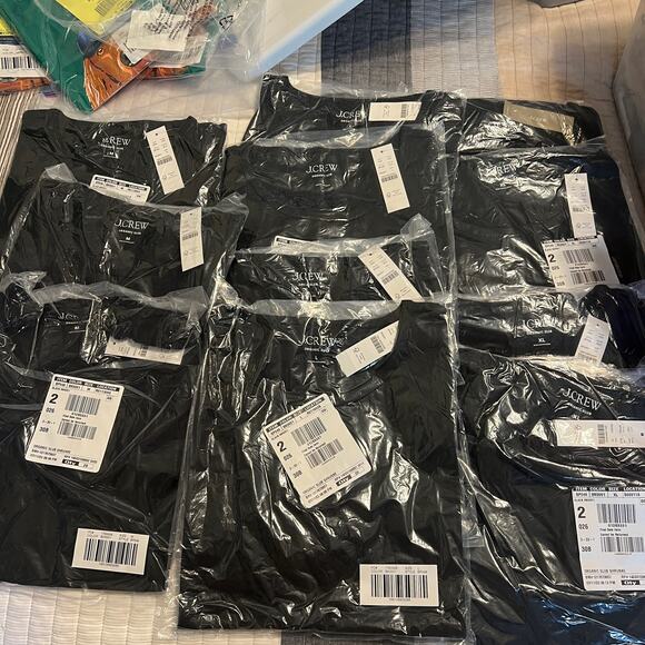 NWT J. Crew Black Slim-Fit Organic Slub Cotton Crewneck T-Shirt - Picture 6 of 8